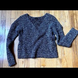 Eileen Fischer Black and white knit sweater
